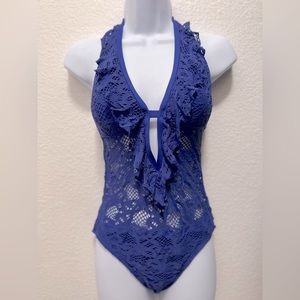 Kenneth Cole one piece navy swimsuit in small